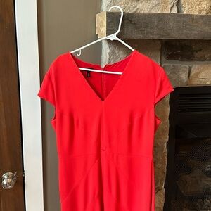 Red Escada dress